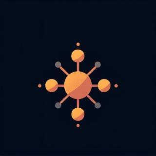 Stylized glyph representing interconnected communication channels.