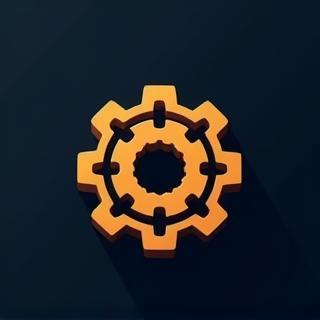 Stylized glyph representing an automated process flow.